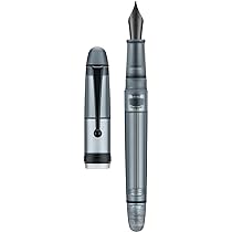 Asvine V200 Stylo-plume Titane Noir Mat – Pointe Large Bock, Remplissage Vacuum, Écriture Ultra Fluide Et Élégante
