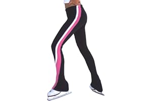 DNJKH Eiskunstlaufhose, Warme Fleece-Eislaufhose, Hohe Elastizität Wasserdicht Eislauf-Leggings Für Damen Und Mädchen