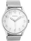 Oozoo Damenuhr mit Metallband 42 MM Weiss/Silberfarben C9515