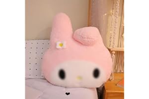 NatureMan Kawaii Anime Plush Pillow,Cartoon Stuffed Animal Figure Plushies Pillow Toy, Super Cute Cartoon Theme Party Decor Super Soft Kids' Plush Toy Cushion Girl's Birthday Gift (pink)