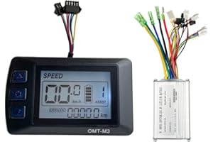 Micvtve Ebike JN 15A Onda Quadra SM con Regolatore di Luce Display OMT-M3 per Kit Mountain Bike Elettrica 36V/48V 250W/350W