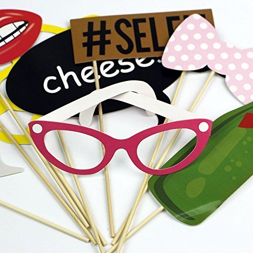 Veewon Fotorequisiten Junggesellinnenabschied Photo Booth Props Kit Night Games Zubehör Bevorzugungen DIY Kits Fun Dekoration – 10 Stück - 2
