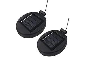 ULEMONDEE 2/4 Solar Flower Lights Replacement Top Solar Panel Lantern Lid Lights Replacement Top Bulb Replacement Part for Outdoor Flower Solar Lights Garden Patio Yard Pathway Party Holiday Decoration (2