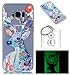 Produktbild Hülle Leuchtende Galaxy S8 Plus (6.2 Zoll) Silikon Etui Handy Hülle Weiche Transparente Luminous TPU Back Case Tasche Schale Leuchten In Der Nacht Für Galaxy S8 Plus 6.2 Zoll +Schlüsselanhänger (P) (8)