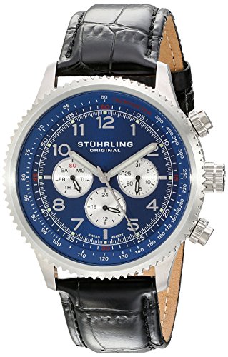 Stuhrling Original 858L.02 Herren-Armbanduhr Analog Quarz Leder Stuhrling Original 858L.02 Herren-Armbanduhr Analog Quarz Leder