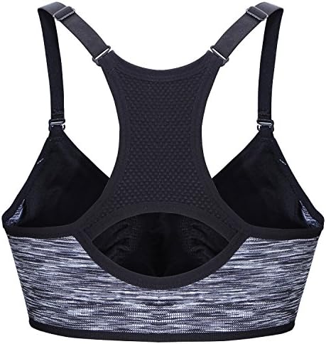 Junlan Women's Sports Bra Pullover Open-Back High Impact Support Active Yoga