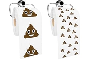 CEPEWA Papier toilette Motif emoji en forme d’étron 20 cm