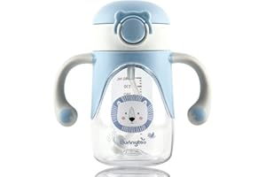Bunnytoo Trainer Cup 280ml - Schnabeltasse Ab 12 Monaten, Trinklernbecher, Lernbecher Langlebig Und Hygienisch, Auslaufsicherer Silikonauslauf, Bpa-Frei - Blau