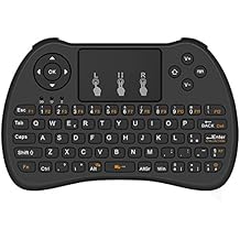 [Layout ITALIANO] Aerb 2.4Ghz Mini Tastiera Senza Fili con Touchpad per Smart TV, PC, Pad, Xbox 360, PS3, Google Android TV Box, HTPC/IPTV - Nero