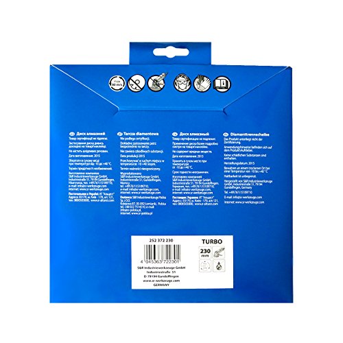 S&R Diamanttrennscheibe 230×7,0mmx22,2 mm Turbo ,Beton armierter Beton,Granit,Naturstein,Ziegel, Trockenschnitt - 4
