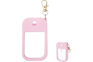 lasuroa Handdesinfektionsspray Schutzhülle, Dicke Silikonhülle Kompatibel mit Touchland Handdesinfektionsspray mit Schlüsselanhänger Reisezubehör Gilt für 30 ml Spray (Pink)