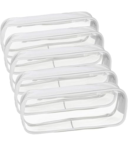 Krightlink Federmäppchen Transparent – 4 Stück Set, 22x10x6 Cm – TPU, Wasserdicht, Für Schule & Reise