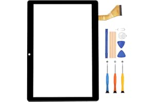 LADYSON Pour tablette Meberry M6 de 10,1" (10,1") - Écran tactile capacitif externe - Écran tactile numériseur de remplacement - Blanc - Noir