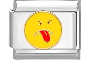 Quiges Dije Acero Inoxidable Link 9mm compatible con pulseras del estilo de Nomination #568