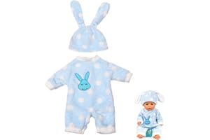 IHLUX Accessori per Abbigliamento da 18 Pollici,Vestiti per Bambole per New Born Baby Doll,Set di Abiti da Bambola Invernale,Cartone Animato Grazioso Bambola Tratteggiata Vestiti Regalo per Bambini