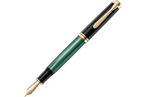 Pelikan Souveran M1000 987594 Pióro Wieczne, Czarny/Zielony, 14.6 cm