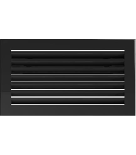Open Air 10 SubSteel Small 100 ventilatierooster, zwart met RVS front