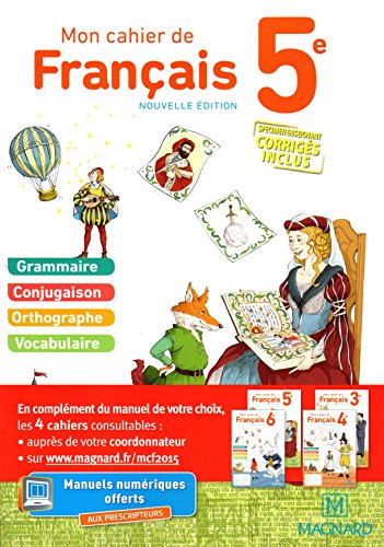 Download Mon cahier de français 5e - Nouvelle édition: VERSION SPÉCIMEN ENSEIGNANT CORRIGÉS INCLUS
