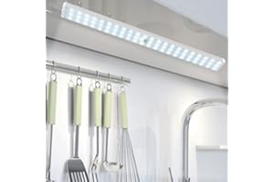 Wisada Luz LED con sensor de movimiento, luz LED con sensor inteligente para el cuerpo humano, barra de luz LED recargable, sin escalones, recargable, apta para iluminación del hogar (40 cm)
