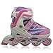 Produktbild Kinderinliner Inlineskates mit Leuchtende Rollen - Größenverstellbar - Pink - Gr. L (37-40)