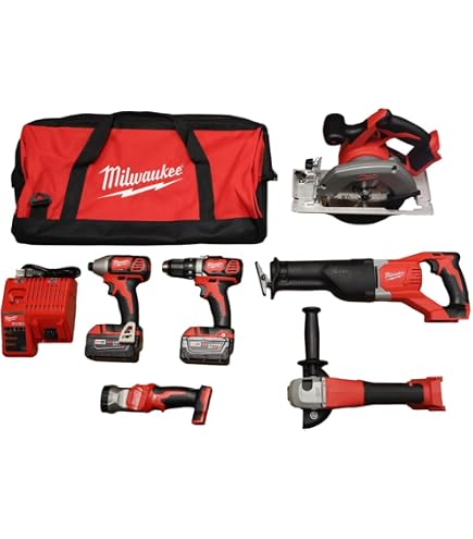 Kit Combo Milwaukee 2694-25 18V &ndash; 5 Utensili A Batteria Agli Ioni Di Litio, 2 Batterie Incluse