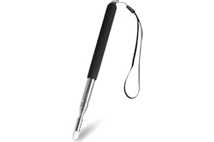 ASFWAGQ Zeigestab Ausziehbar, Mini Einziehbar Klassenzimmer Zeiger, 120cm Ausziehbar Teleskopstab Rostfreier Stahl für Lehrer Whiteboard Tafel Zeiger für Formate Seminare Präsentationen (Schwarz)