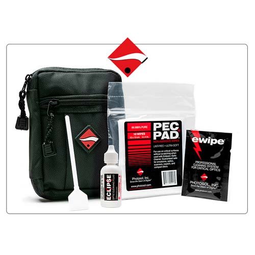 Photographic SolutionsDigital Survival Kit - Type-3 (24mm) Sensor Swabs, PEC-PAD Photo Wipes, E-Wipe Packet, Eclipse Optic Cleaning Fluid - Camera Cleaning Kit with Travel Bag