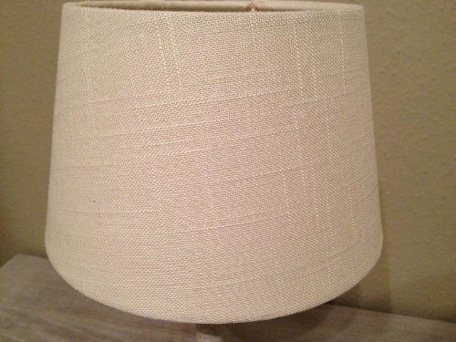 Lampenschirm ESSEX Shabby Chic Landhaus Stoff Textil Creme Engel Beige Creme (Nr.4, Rund)
