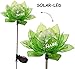 Produktbild 3 Stück _ Solar Leuchte - " Blume & Blüte - GRÜN " - incl. Name - Solarblume mit LED Licht - Garten Wetterfest für Außen - Figur & Gartendeko Solarleuchte Solarbetrieben - Laterne Gartenleuchte Außenbeleuchtung - Solarleuchten Dekofigur / photovoltaik - Lampe / Gartendeko - Seerose