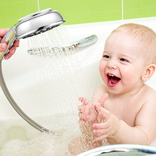 AVANTEK Handbrause mit abnehmbarem Bluetooth Lautsprecher, Duschkopf Duschbrause, Musik hören und Anruf beim Duschen, 10 Stunden Abspielzeit, chromt - 8