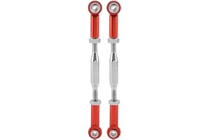 DILWE Tiges de Direction pour camions RC, 2Pcs Barres de Direction pour Traxxas Slash 1/10 RC Camion(Red)