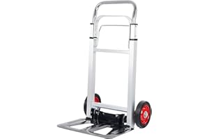 WALGREEN Heavy Duty Aluminium 90kg Folding Foldable Hand Sack Truck Barrow Cart Trolley Industrial Warehouse Hand Truck, Sack Truck