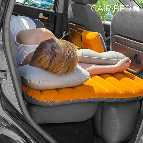 Hasëndad Cair Bed Colchón Hinchable para Coches, Naranja / Gris, Talla Única
