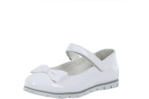 SIRRI Flower Girls Patent Mary Jane Dress Shoes, Flat Footwear for Communion and Special Occasions