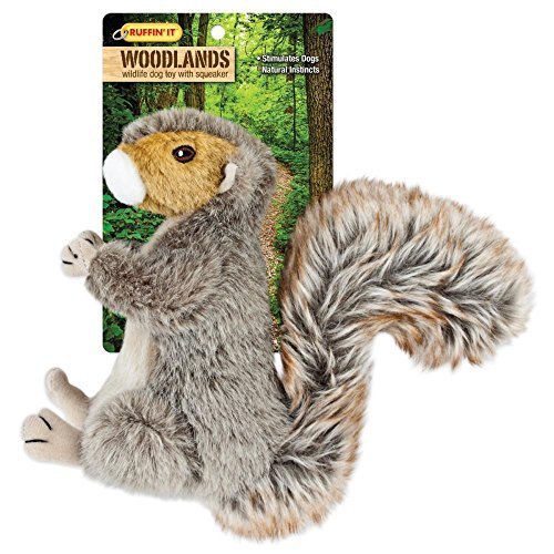Woodlands Large Plush Squirrel Dog Toy- by Leadoff