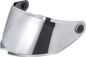 VCOROS Helmet Visor Shield for MT-V-28B Thunder 4 SV,Motorcycle Wind Shield Helmet Lens Visor for Full Face Helmet,Motorbike Helmet Replacement Accessories (Chrome Silver)