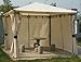Produktbild Luxus-Pavillon VENEZIA 3x3m mit Seitenteilen, ecru, Dach wasserdicht