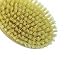 Kent Brushes Compact Natural White Bristle Shower/ Exfoliating Brush Oval Beechwood Handle