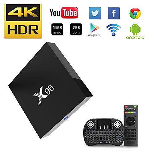 NBKMC- 2018 Derni  re Version  4K TV Box Android   2G   16G    Quad-Core Smart TV Box   Clavier sans Fil  Couleurs modifiables  Bo  tier Intelligent e