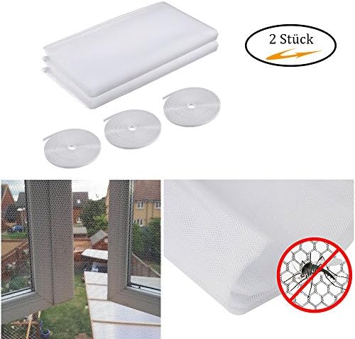 DEKOMORE 2 Packs Fly Window Screen Insect Stop,DIY 130cm x 150cm, Insect Mesh screen Insect Protection,Adhesive Mounting without Drilling for Windows