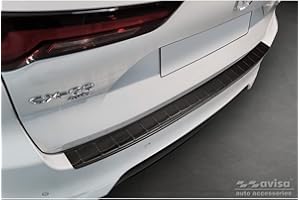 Avisa Black Stainless Steel Rear bumper protector compatible with Mazda CX-60 (KH) 2022- 'Ribs'
