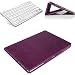 Produktbild boriyuan Samsung Galaxy Tab 4 10.1 T530 T535 Echt Leder Case Tasche Smart Cover mit bluetooth Tastatur Keyboard (Deutsch Layout) + Stylus + Displayschutzfolie+Tuch (Galaxy Tab 4 10.1 T530 Lila)