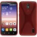 Produktbild PhoneNatic Case für Huawei Y625 Hülle Silikon rot X-Style + 2 Schutzfolien