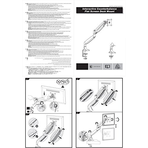SAVONGA® TV / Monitor PROFESSIONAL Tischständer #202L mit Gasdruckfeder, 13″ bis 27″ Zoll, VESA 75×75, 100×100 - 6