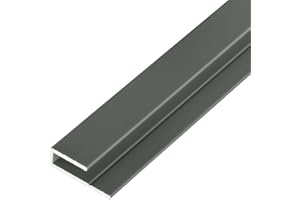 S-Polytec Aluminium U- Profil, Alu Abschlussprofil, Aluprofil für Aluverbund Platten 3mm, GRAU, verschiedene Längen Größen (1, U- Profil (2 Meter), 3mm GRAU)
