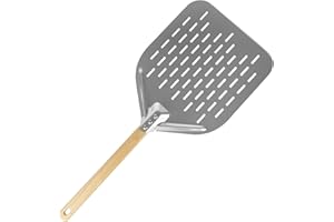 BIGP Pelle à Pizza Perforée Professionnelle - 40x30 cm - Pelle à Pizzaiolo en Acier Inoxydable avec Poignée Amovible - Pour Four à Pizza, BBQ et Pain - Livraison Rapide