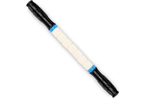 Foam Roller 17 Inches, iGreely Double Handle Bump Design Massage Roller, Muscle Roller Stick Recommended by Physical Therapists Promotes Recovery Fast Relief for Cramps Soreness Tight Muscles (White)