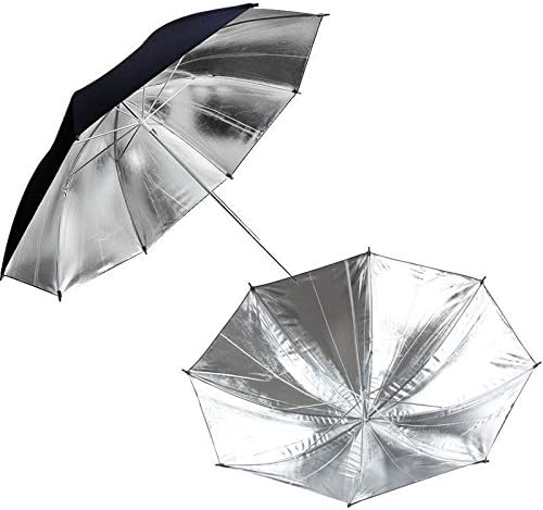 Abeststudio Professional Photography 2x 33"/83cm Black Silver Studio Flash Light Reflector Soft Diffuser Umbrella