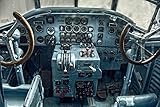 Premium Poster Postereck - 0464 - Altes Flugzeug Cockpit - Poster 3:2-91.0 cm x 61.0 cm