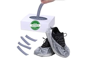 AMIGUO 50/100/200 Pack Non-Woven Shoe Covers Disposable for Indoors, Breathable | Durable | Boot Covers Non Slip, Fits Up to Size 12 UK Men